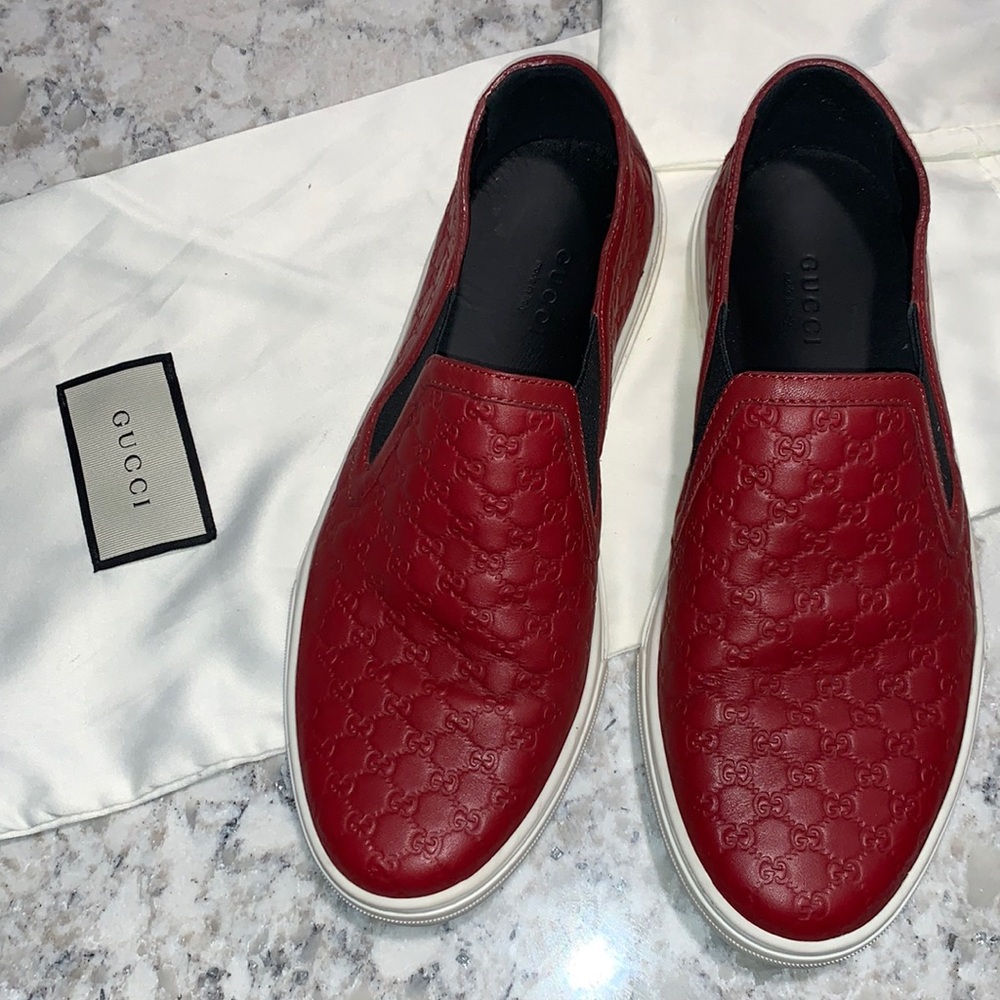 Gucci Leather Patterned Sneakers
